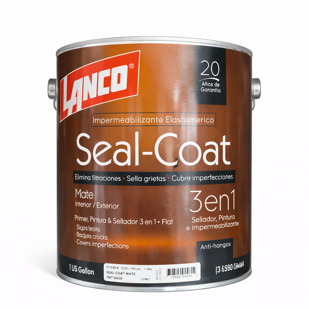 Impermeabilizante Elastomérico LANCO Seal-Coat Mate 1 Galón 3 en 1