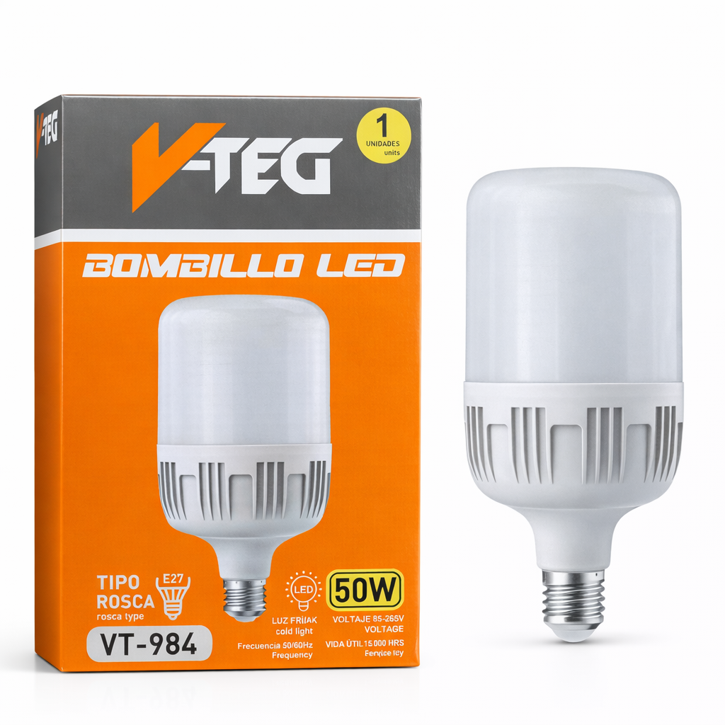 V TEG bombillo led 50w