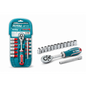 Juego de Dados con Ratchet TOTAL – 12 Piezas (1/4")