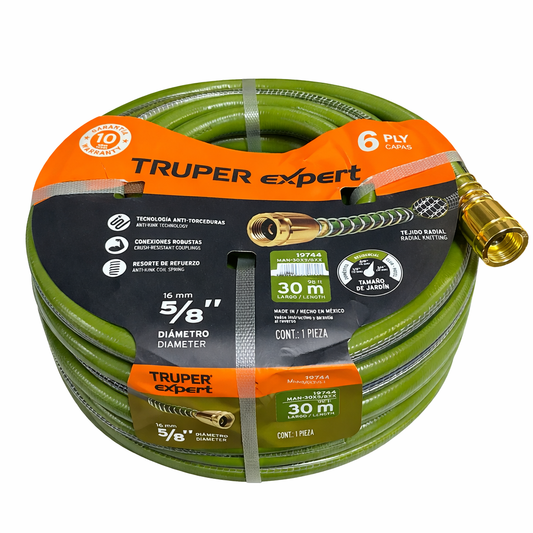 Manguera Truper Expert de alta resistencia 6 capas - 30 metros