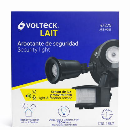 Volteck LAIT – Arbotante de Seguridad con Sensor de Luz y Movimiento