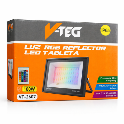 V TEG luz RGB reflector led tableta 100w ip65