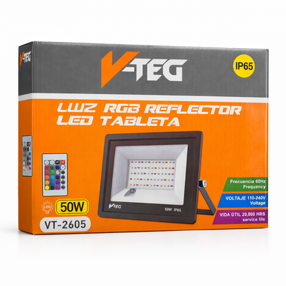 V TEG luz RGB reflector led tableta 50w