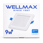 wellmax 9w led panel cuadrada