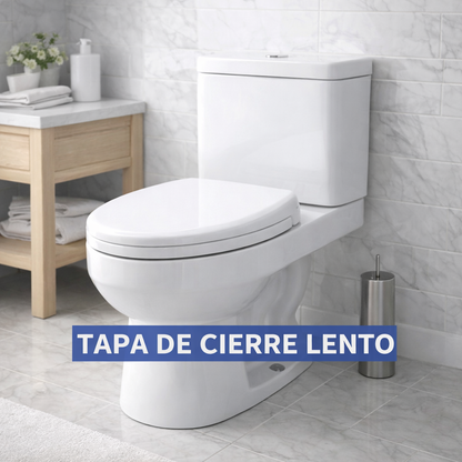 Asiento de inodoro de cierre lento 19"